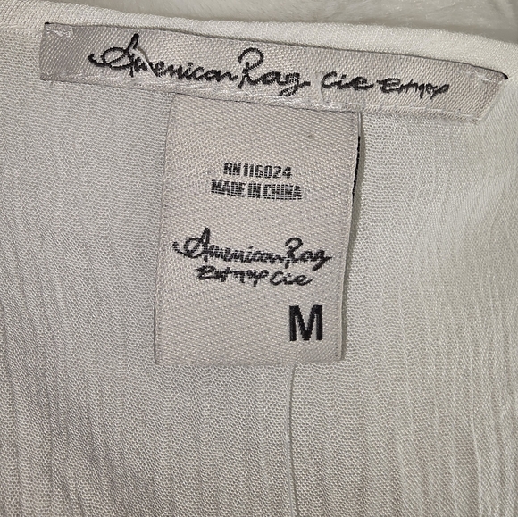 American Rag Juniors' Lace-Trim Sleeveless White Top - Picture 6 of 9